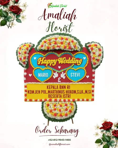 Papan Bunga Pernikahan Burangrang